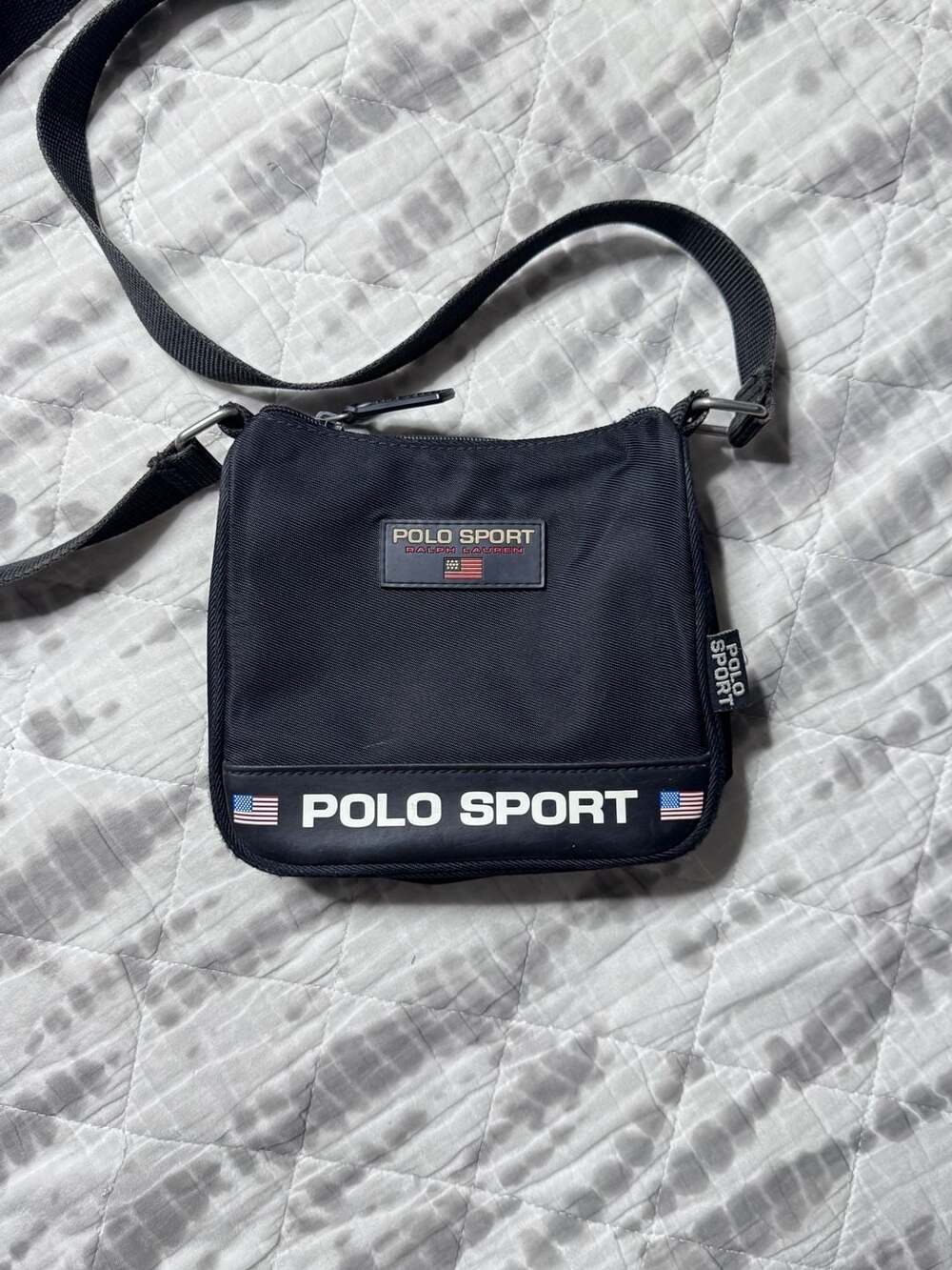 Polo Sport Ralph Lauren Black Crossbody Mini Messenger Bag